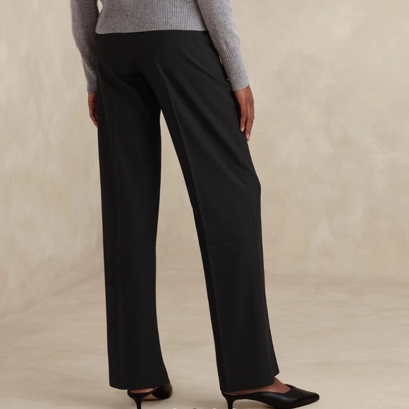 NWT BANANA REPUBLIC MARTIN-FIT TEXTURED BLACK TROUSERS CLASSIC MID-RISE - Picture 3 of 7